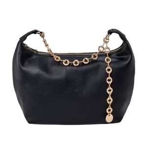 New A New Day Jewelry Chain Clutch Handbag Black Shell Metal Chain Strap Woven‎